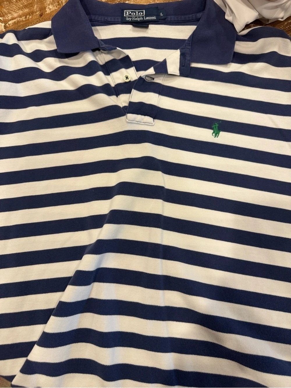 Polo Ralph Lauren Classic Fit Striped Polo Shirt Blue & White